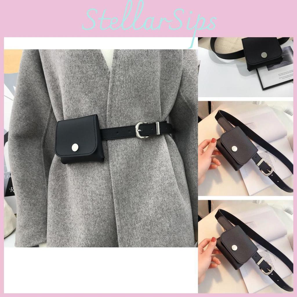 Стильная мини-поясная сумка из искусственной кожи для женщин со съемным украшением, идеально подходящая для повседневного использования