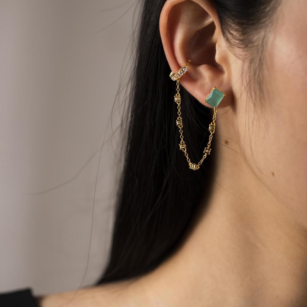 ANDYWEN Серьги-гвоздики из стерлингового серебра 925 пробы с турмалином и цирконием, длинная цепочка, длинные серьги с цирконием, роскошные ювелирные украшения, подарок