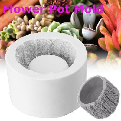 Силиконовая форма для бетона в форме коры, суккулентный цветочный горшок, ваза, цементная форма