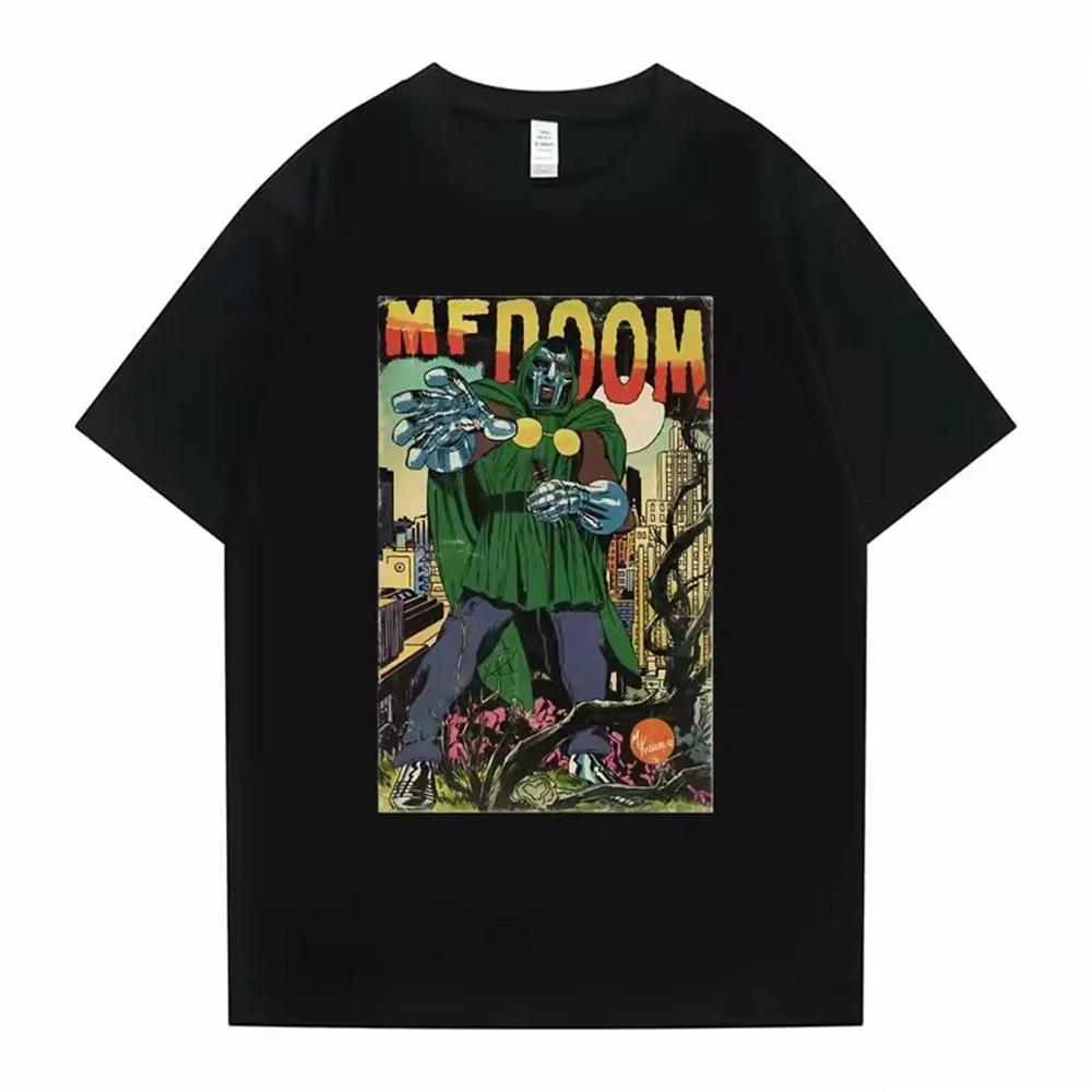 Camisetas Mujer Men Clothing Homme Printing T Shirt New in Top Singer Mf Doom Madlib Madvillain Double Sided Graphic Tshirt