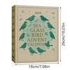 Адвент-календарь «Птица из морского стекла» 2025, 24-дневный прибрежный рождественский обратный отсчет с украшениями из морского стекла, уникальный праздничный декор и подарок
