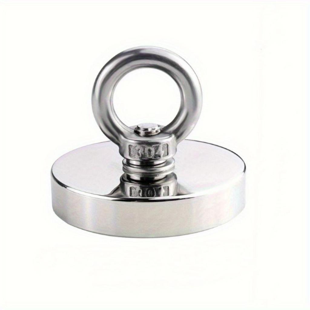 Суперсильный неодимовый рыболовный магнитный крючок N52, сверхмощный редкоземельный магнит с рым-болтом с потайным отверстием, спасательный магнит 48-60 мм