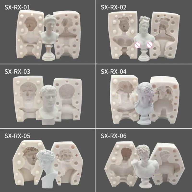 Формы для домашнего декора Гипсовая форма для портрета Ароматизированная свеча Форма для мыла ручной работы Силиконовые формы для свечей Аксессуары Инструменты