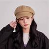 Solid Color Retro Berets Hat Duck Tongue Painter Cap Fashion Vintage Newsboy Cap  Girls