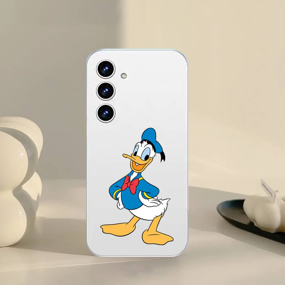 Милый Чехол для Телефона с Дональдом Даком для Samsung Galaxy S21 S22 S23 S24 S25ULTRA FE Ultra Plus5G A52S Прозрачный Чехол