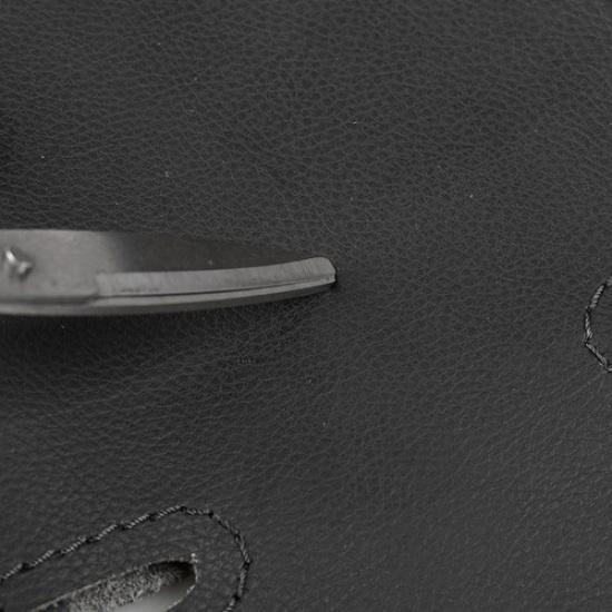 All Black Steering Wheel Leather Cover Trim For VW Caddy 2003 2004 2005 2006