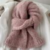 Albaca Alpaca Wool Scarf for Women's Winter New Wool Blend Korean Style  Trendy Student  High End Knitted