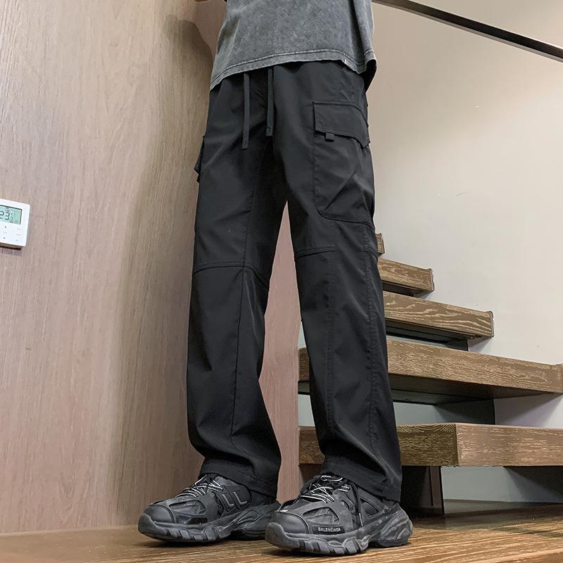 Мужские весенне-осенние новые свободные прямые брюки водонепроницаемые уличные штурмовые повседневные брюки