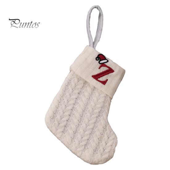 Рождественский чулок с буквами Легко повесить Привлекательный праздничный декор елки Подставка для подарков Рождественский чулок