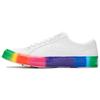 Golf Le Fleur X One Star Rainbow Rainbow Flower Non-Slip Lightweight Low-Top Board Shoes Unisex White