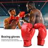 1 Pair Boxing Gloves Faux Leather Professional Training Muay Thai Free Sparring Fighting Heavy Punching Bag Adults Kids Mitts Hands Protector