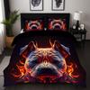 Крутой Пес Пламя 3D Печатный Пододеяльник Наволочка Мягкий Полиэстер Постельные Принадлежности Аксессуары Домашний Декор Животная Тема Комплекты Пододеяльников