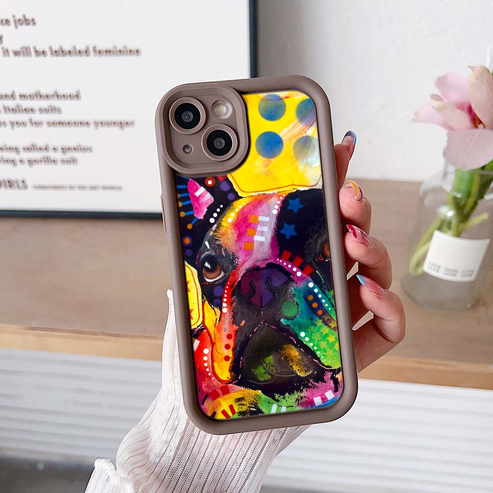 Чехол для телефона с лестницей Sky Eye для iPhone 15 14 13 12 11 Pro Max Samsung A15 A25 A24 A54 A14 Huawei Honor 90 Angel Eye Мягкий чехол A44 Французский бульдог