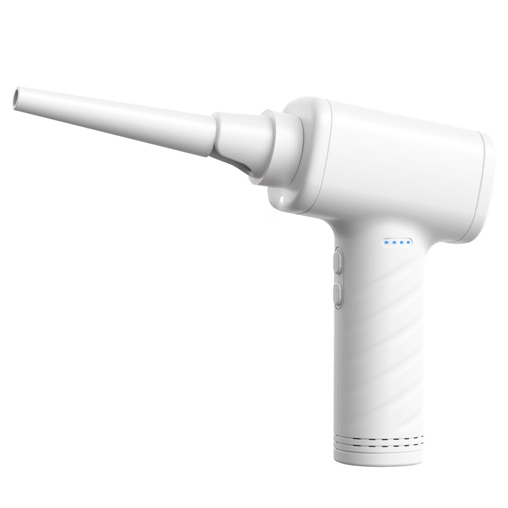 Nakabayashi Electric Air Duster, USB Rechargeable, Foldable, White, Z4683