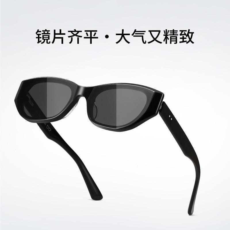 New Korean-style acetate sunglasses for sun protection p1005Retro Oval UV Protection Sunglasses for Women