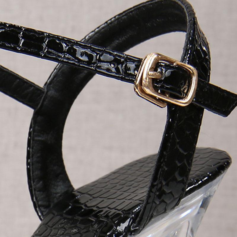 Women's New One Word Belt Sandals Summer Fashion All-match Net Red Sexy High Heels Stilettos 13cm Heel 3cm Platfrom LFD