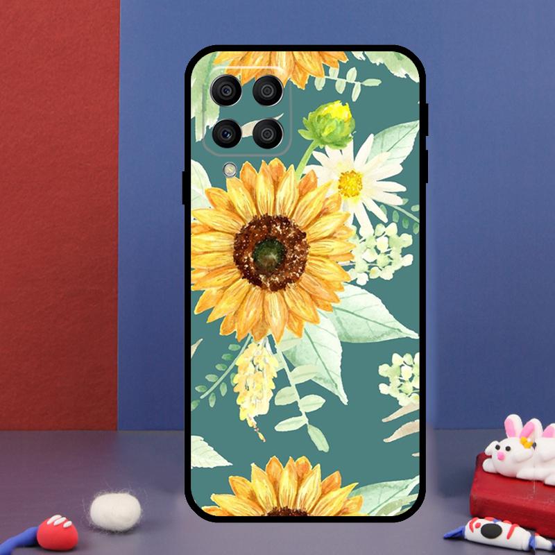 Летний Цветочный Чехол с Ромашками и Подсолнухами Для Samsung Galaxy M12 M13 M33 M23 M53 M15 M55 M31 M51 M14 M34 M54 M20 M32 M52