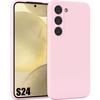 Protective Case - BOOLING - for Samsung Galaxy S24 - Silicone - Ultra Slim - Light Pink
