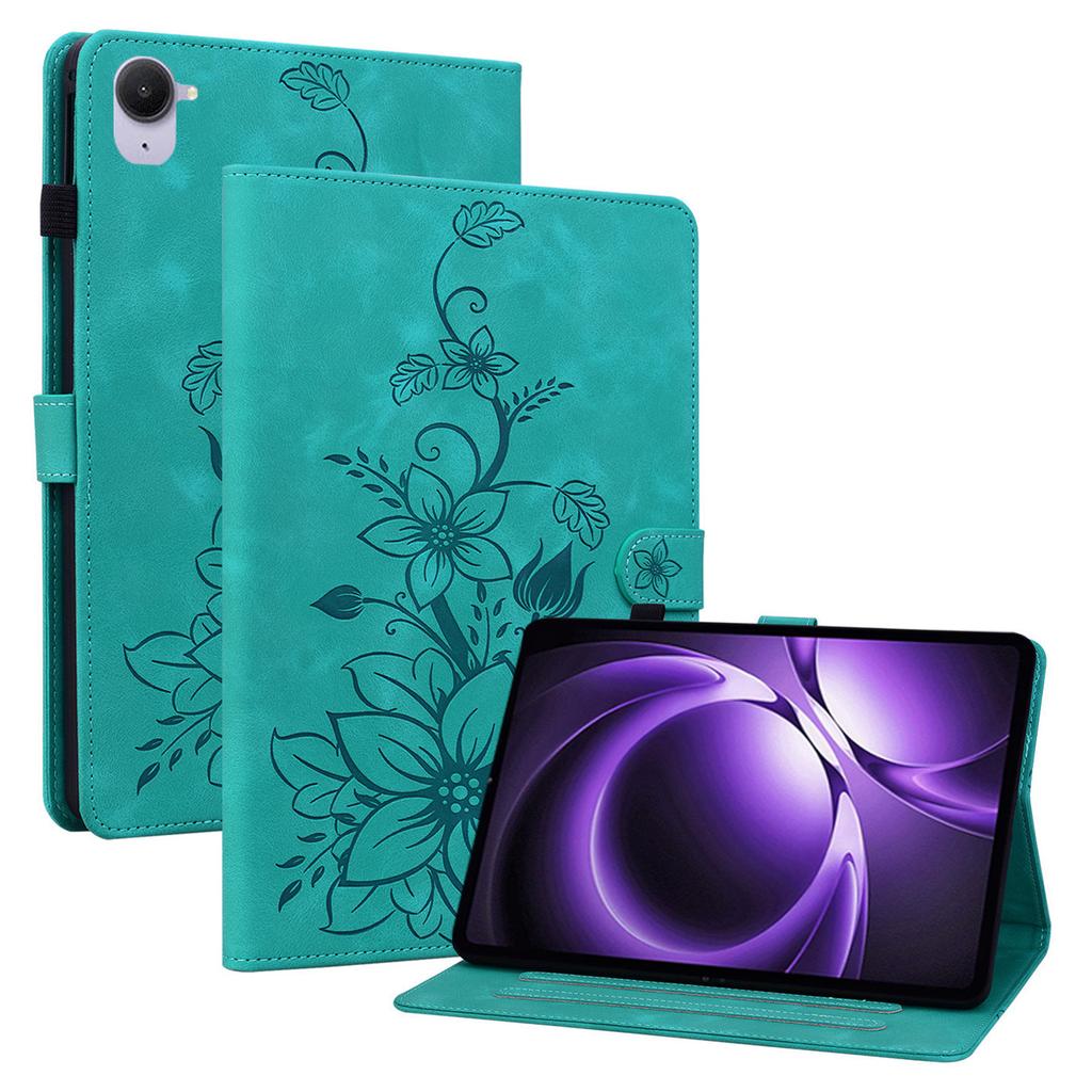 Для Xiaomi Redmi K Pad Чехол Оттиск Лилии Отделения для Карт Кожаный Чехол для Планшета