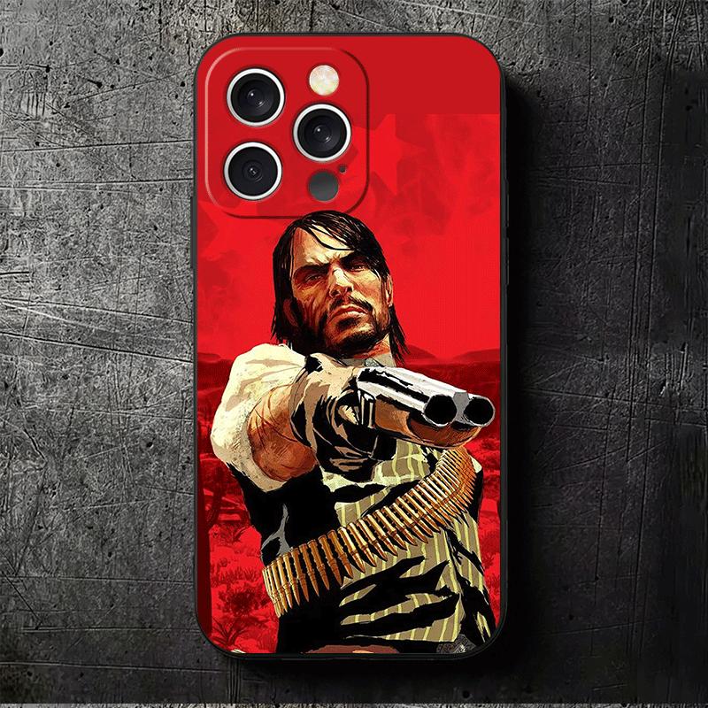 Мягкий чехол для телефона Red Dead R-Redemption для iPhone 16 16E 17 Air 15 Pro Max 14 Plus 13 Mini 11 12 7 Черная задняя крышка