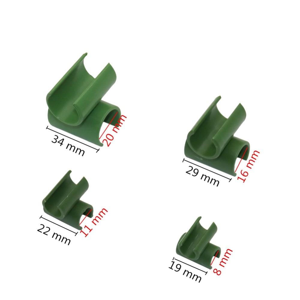 Cross Plastic Gardening Pillar Greenhouse Tray Bracket Fixed Clamp Garden Hose Pipe Clap Agriculture Plant Support 10 Pcs
