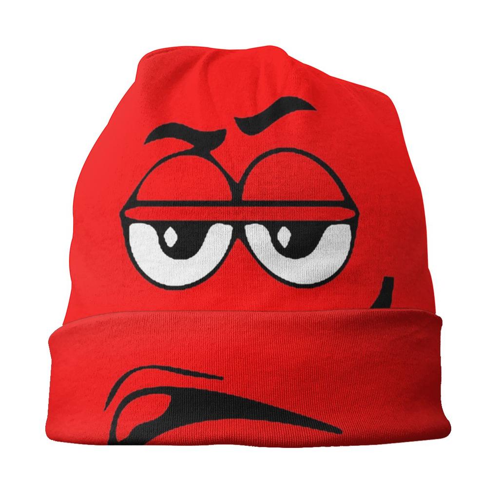 Красные конфетные лица M Шоколадные осенние женские теплые шапочки, двойные теплые шапки с капюшоном