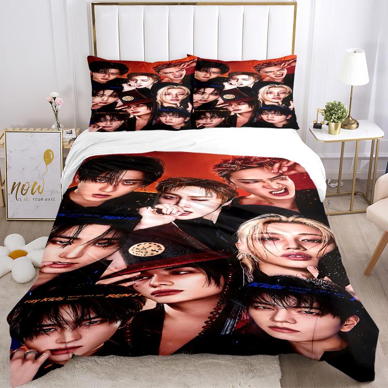 3Pcs Kpop Stars Fashion Bedding Sets For All Sizes New 3D Printed Bed Cover Comforter Duvet Cover Pillowcase Bedroom Decoration