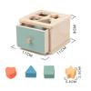 Baby Object Permanent Box Montessori Wooden Toy Color Sorting Shape Matching Box Coin Ball Drop Sensory Box Fine Motor Skills To