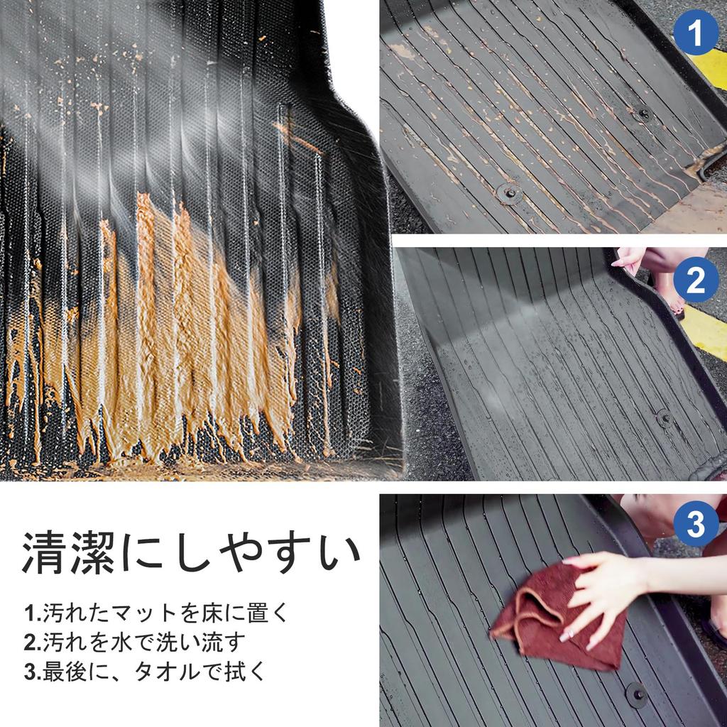 ZUNDUO Set of 3D Floor Mats for Toyota Land Cruiser 250 Series Compatible with 2024 Present Includes Floor and Made of TPE These Mats Are and Making