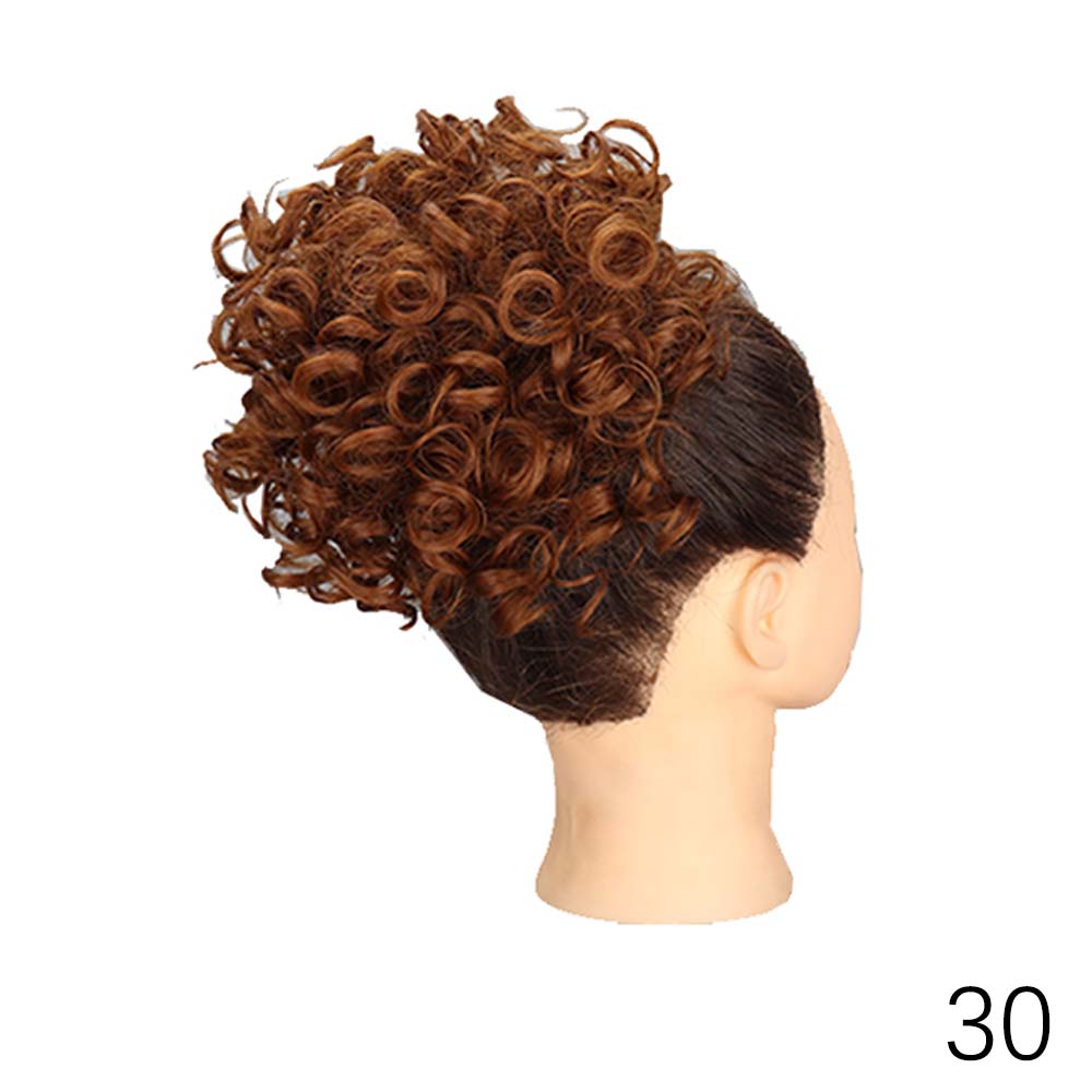 MISS WIG Synthetic Buns Hair Piece 60g Elastic Drawstring Large Curly Scrunchies Ponytail Extensions Hair for Women Daily Use