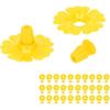 Feeding Port Replacement Parts, Hummingbird Feeder Flowers Bright Colors Attractive 30 Set for Outdoor(Yellow)