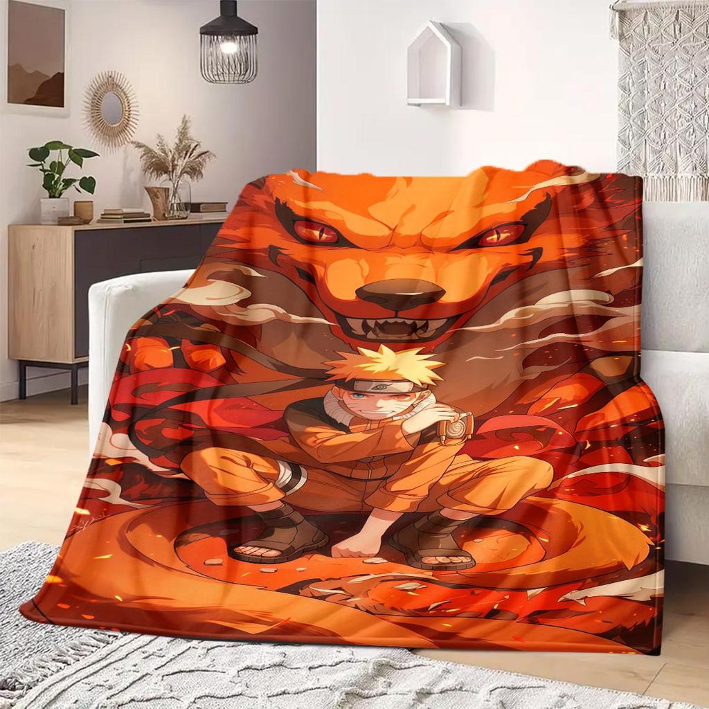 Naruto Anime Print Blanket Warm Comfortable Flannel Blanket Suitable for Bedrooms, Sofas, Beds, Chairs, Picnics, Travel