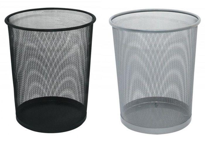 Poubelle - q-connect - kf00849 - argent - 19l - maille métallique vernie