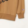 Champion Long Sleeve Fleece Hooded Sweatshirt with Rubber Schoolboy Mocha Kids' Print, CK-AS106,