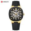CURREN 8485 Мужские повседневные механические часы-скелетон