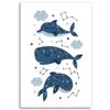 Canvas print, Merry whales