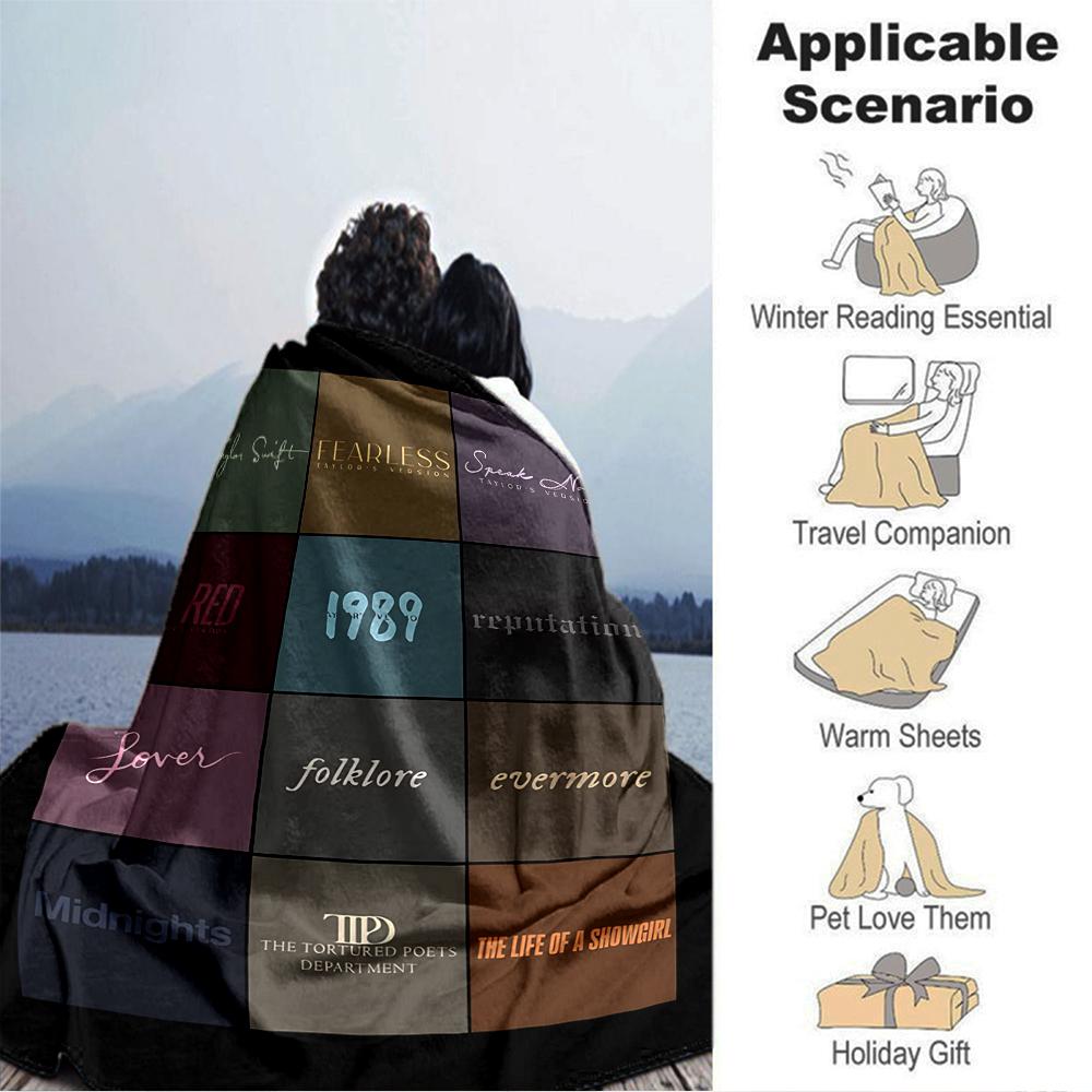 Taylor Swift Album Covers Blanket Soft Throw Blanket For Home Bedroom Bed Sofa Travel Office Solid Christmas Blanket