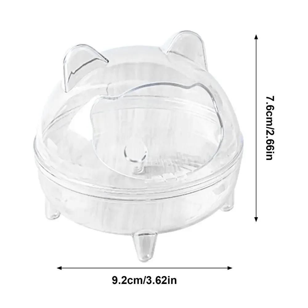 Hamster Toilet Chinchilla Bath House Golden Bear Bathroom Fully Transparent Field Of View Anti-spill For Gerbil Other Small Hams Pet Wash Basin