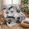 Galactic Puppies Pattern Theme blanket Lightweight Warm Flannel Blanket Decorative Throw Blanket for Home Decoration