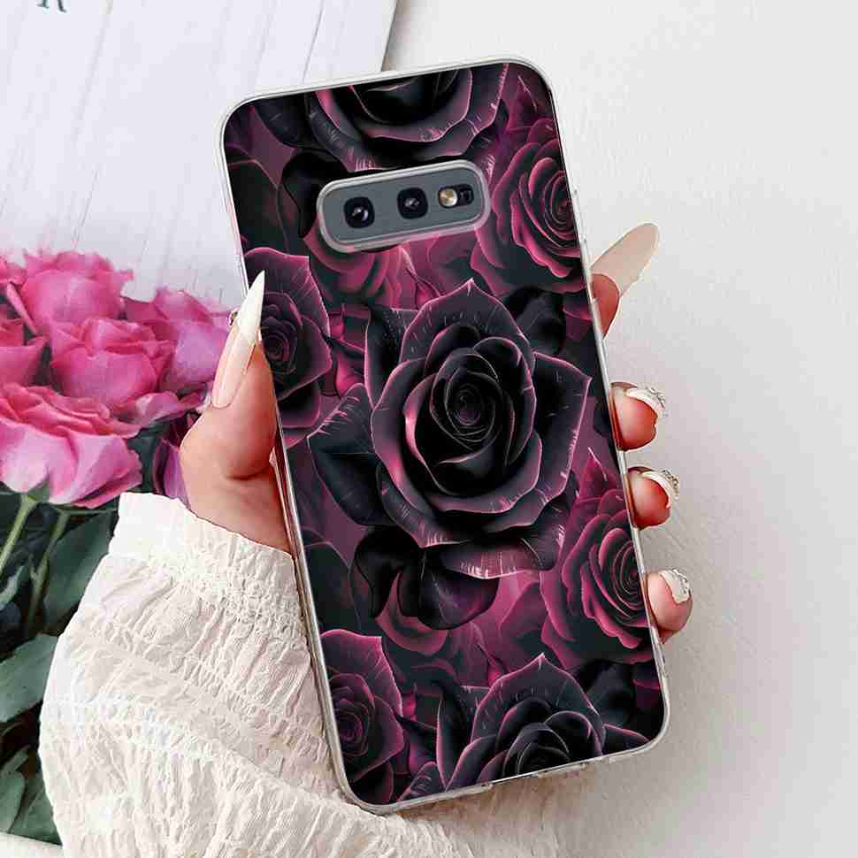 For Samsung Galaxy S10e SM-G970 Case Fashion Painted Flowers Soft Silicone TPU Cover For Samsung S10e S10E SM-G970F 5.8" Bumper