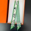 Spring New Women'S Scarf Bag Chain Silk Scarf Carriage Versatile Small Long Female Hairband Tie Bag Handle Scarf