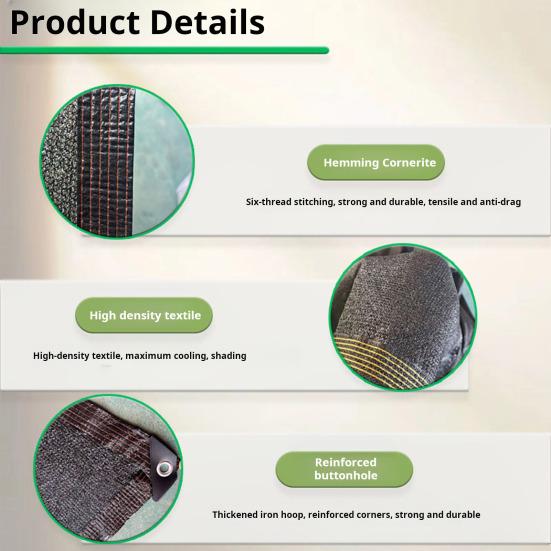 Теневая сетка для овощей и теплицы, устойчивая к УФ-излучению защита от солнца, усиленные углы, садовая солнцезащитная ткань с люверсами