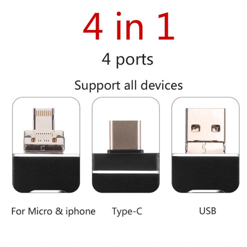 Универсальный USB-накопитель OLOEY 4-в-1 для мобильных устройств