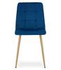 Kara Chair - Navy Blue Velvet / Wood-Colored Legs X 2