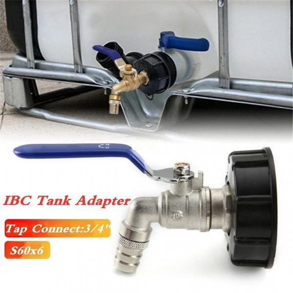 Новый S60X6 до 3/4 дюйма IBC, переходник для крана для бака, латунный соединительный кран для бака для воды, газа, масла