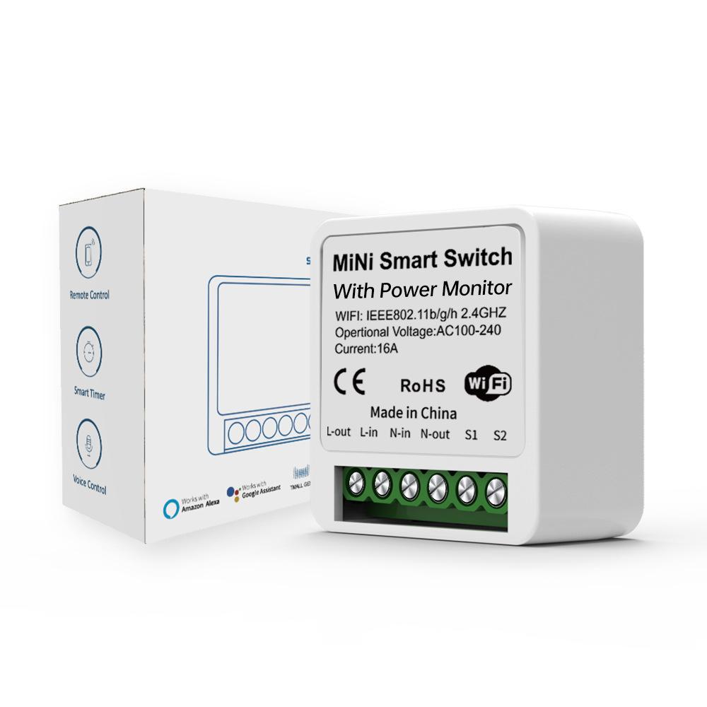 Выключатель WiFi, реле, умный выключатель, дистанционный выключатель с проводкой под напряжением/нейтралью, управление таймером через приложение, поддерживает Alaxe.