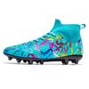Unisex Football Boots Men's High -top Elastic Socks Mouth Leather Art Lawn Long Nail Football Shoes Children Big Size Football Boots