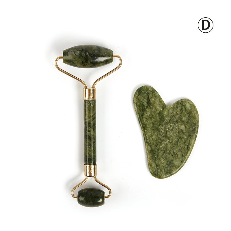 Нефритовый роликовый скребок Гуа Ша для подтяжки лица, для похудения, против старения, против морщин, массажные инструменты