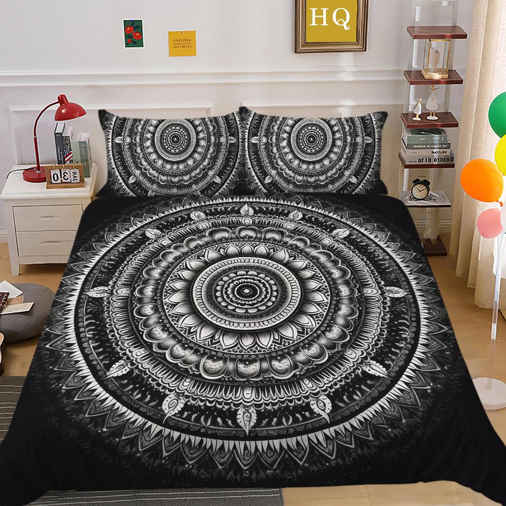 Printed Bedding Suit Mandala Home Textiles Luxury Bedding Sets Queen Size Fashion Microfiber Duvet Cover Sets