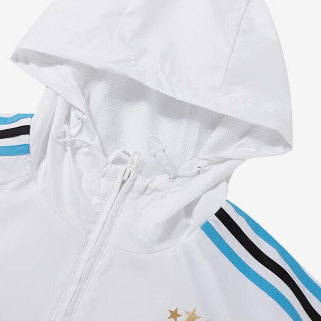 adidas Оригинальная мужская тканая куртка с капюшоном для футбола Аргентины IU2138